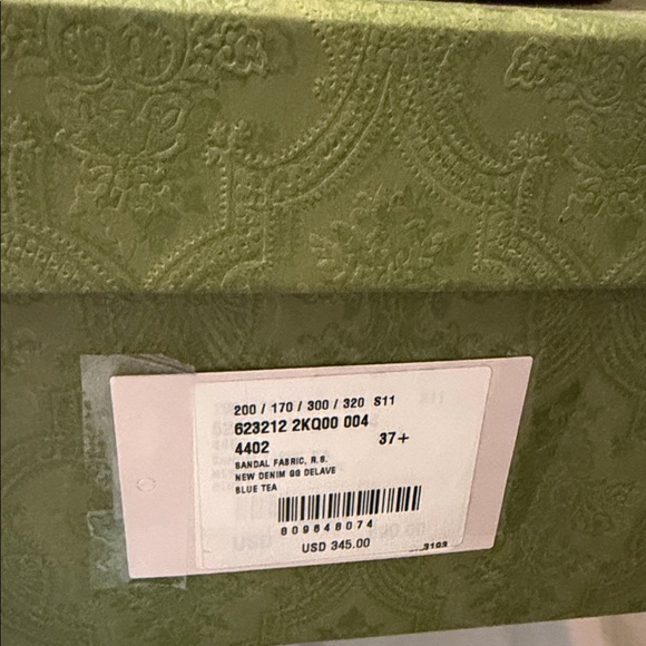 Gucci Denim Monogram Platform Slides - Picture 4 of 4